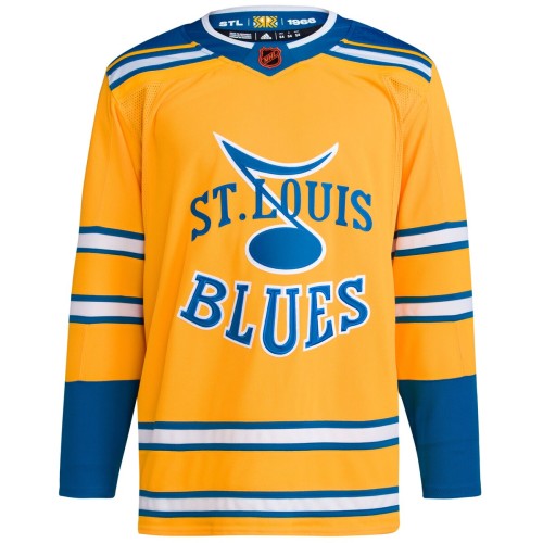 St. Louis Blues adidas Reverse Retro 2.0 Authentic Blank Jersey - Yellow St. Louis Blues adidas Reverse Retro 2.0 Authentic Blank Jersey - Yellow