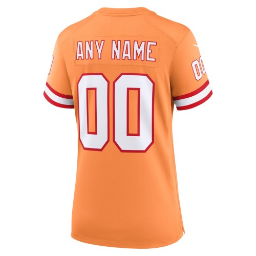 Tampa Bay Buccaneers Nike Women's Custom Throwback Game Jersey - Orange Tampa Bay Buccaneers Nike Women's Custom Throwback Game Jersey - Orange
