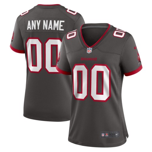 Tampa Bay Buccaneers Nike Women's Alternate Custom Game Jersey - Pewter Tampa Bay Buccaneers Nike Women's Alternate Custom Game Jersey - Pewter