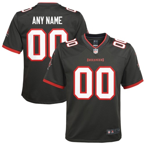Tampa Bay Buccaneers Nike Youth Alternate Custom Game Jersey - Pewter Tampa Bay Buccaneers Nike Youth Alternate Custom Game Jersey - Pewter