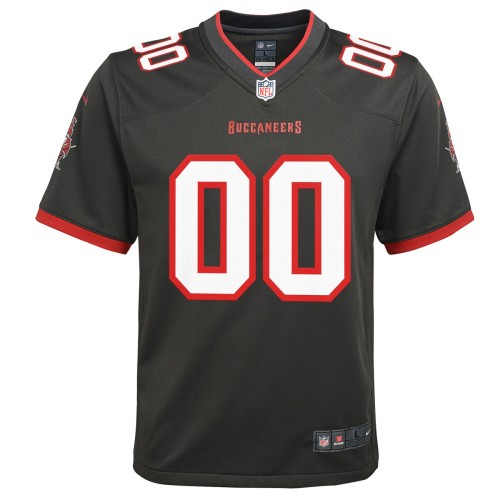 Tampa Bay Buccaneers Nike Youth Alternate Custom Game Jersey - Pewter Tampa Bay Buccaneers Nike Youth Alternate Custom Game Jersey - Pewter