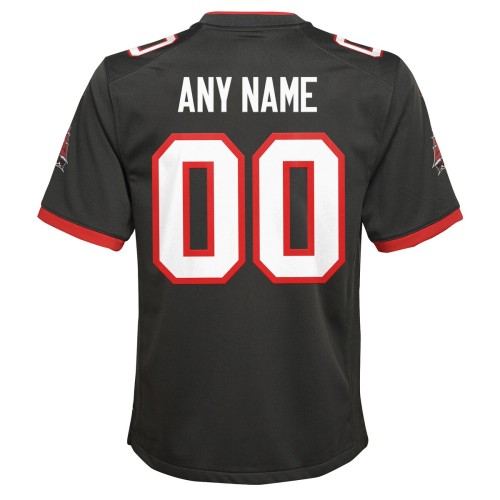 Tampa Bay Buccaneers Nike Youth Alternate Custom Game Jersey - Pewter Tampa Bay Buccaneers Nike Youth Alternate Custom Game Jersey - Pewter