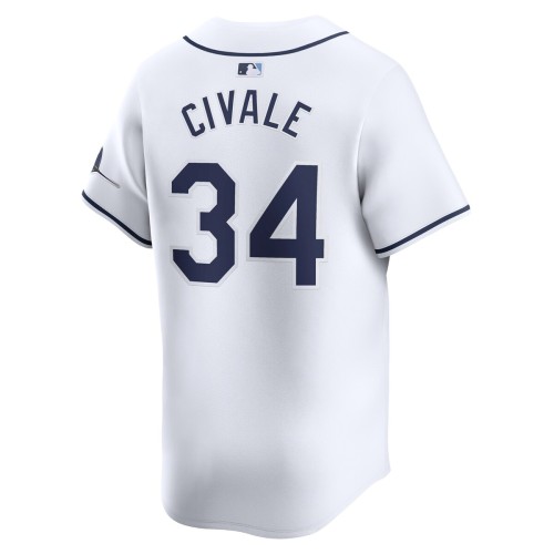Aaron Civale Tampa Bay Rays Nike Home Limited Player Jersey - White Aaron Civale Tampa Bay Rays Nike Home Limited Player Jersey - White