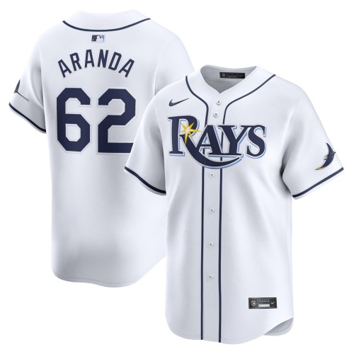 Jonathan Aranda Tampa Bay Rays Nike Home Limited Player Jersey - White Jonathan Aranda Tampa Bay Rays Nike Home Limited Player Jersey - White