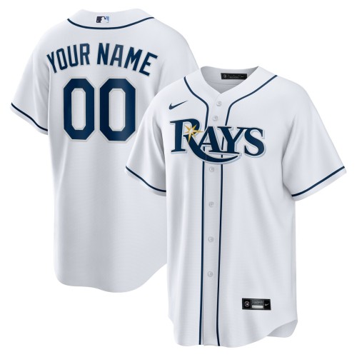 Tampa Bay Rays Nike Home Replica Custom Jersey - White Tampa Bay Rays Nike Home Replica Custom Jersey - White