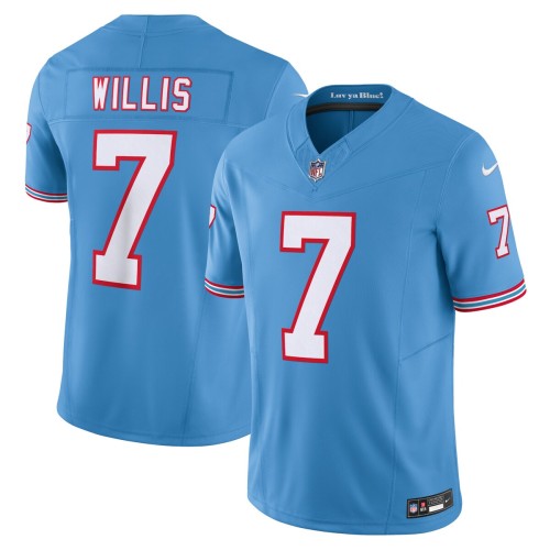 Malik Willis Tennessee Titans Nike Vapor F.U.S.E. Limited Jersey - Light Blue Malik Willis Tennessee Titans Nike Vapor F.U.S.E. Limited Jersey - Light Blue