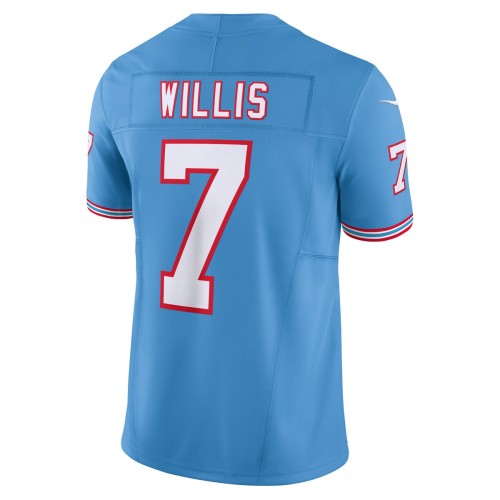 Malik Willis Tennessee Titans Nike Vapor F.U.S.E. Limited Jersey - Light Blue Malik Willis Tennessee Titans Nike Vapor F.U.S.E. Limited Jersey - Light Blue