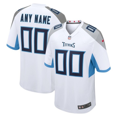 Tennessee Titans Nike Custom Game Jersey - White Tennessee Titans Nike Custom Game Jersey - White