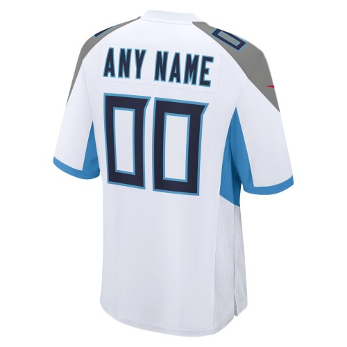 Tennessee Titans Nike Custom Game Jersey - White Tennessee Titans Nike Custom Game Jersey - White