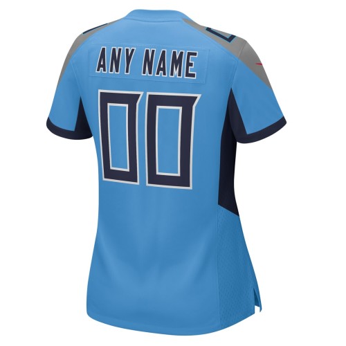 Tennessee Titans Nike Women's Alternate Custom Game Jersey - Light Blue Tennessee Titans Nike Women's Alternate Custom Game Jersey - Light Blue