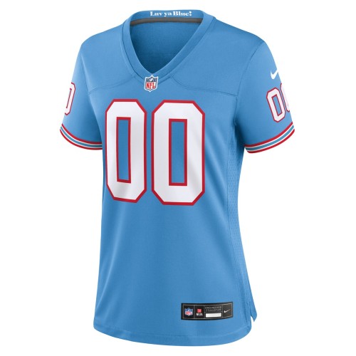 Tennessee Titans Nike Women's Oilers Throwback Custom Game Jersey - Light Blue Tennessee Titans Nike Women's Oilers Throwback Custom Game Jersey - Light Blue
