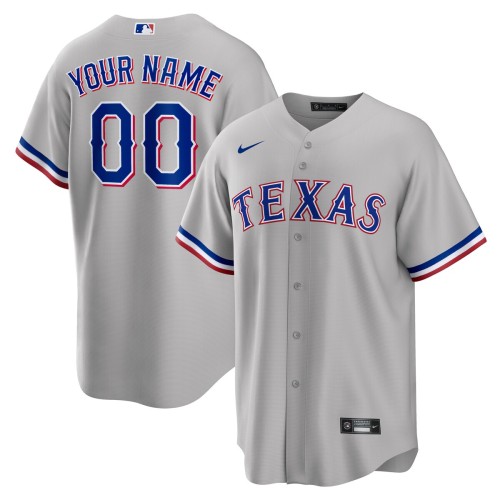 Texas Rangers Nike Road Custom Replica Jersey - Gray Texas Rangers Nike Road Custom Replica Jersey - Gray