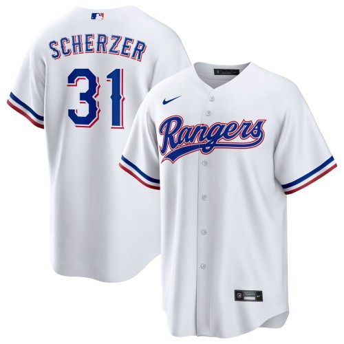 Max Scherzer Texas Rangers Nike Home Replica Player Jersey - White Max Scherzer Texas Rangers Nike Home Replica Player Jersey - White