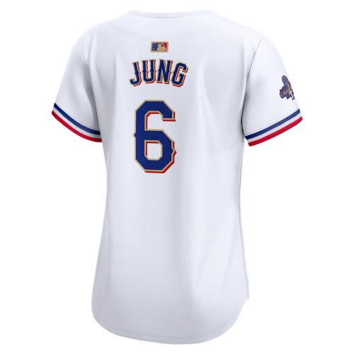 Josh Jung Texas Rangers Nike Women's 2024 Gold Collection Limited Player Jersey – White Josh Jung Texas Rangers Nike Women's 2024 Gold Collection Limited Player Jersey – White