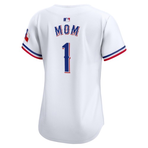 Texas Rangers Nike Women's #1 Mom Home Limited Jersey - White Texas Rangers Nike Women's #1 Mom Home Limited Jersey - White