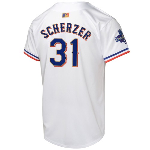 Max Scherzer Texas Rangers Nike Youth 2024 Gold Collection Limited Player Jersey – White Max Scherzer Texas Rangers Nike Youth 2024 Gold Collection Limited Player Jersey – White