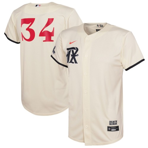 Nolan Ryan Texas Rangers Nike Youth 2023 City Connect Replica Player Jersey - Cream Nolan Ryan Texas Rangers Nike Youth 2023 City Connect Replica Player Jersey - Cream