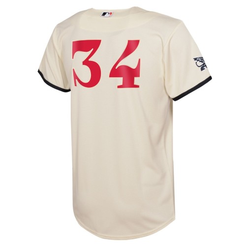 Nolan Ryan Texas Rangers Nike Youth 2023 City Connect Replica Player Jersey - Cream Nolan Ryan Texas Rangers Nike Youth 2023 City Connect Replica Player Jersey - Cream