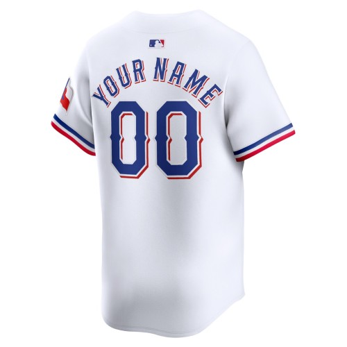 Texas Rangers Nike Home Limited Custom Jersey - White Texas Rangers Nike Home Limited Custom Jersey - White