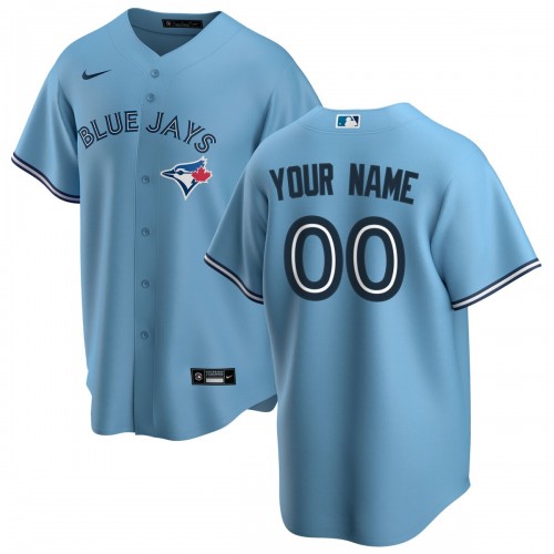 Toronto Blue Jays Nike Alternate Replica Custom Jersey - Light Blue Toronto Blue Jays Nike Alternate Replica Custom Jersey - Light Blue