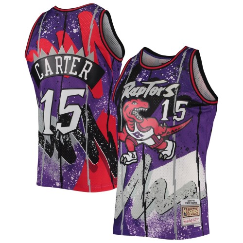 Vince Carter Toronto Raptors Throwback Hardwood Classics 1998-99 Hyper Hoops Jersey - Purple Vince Carter Toronto Raptors Throwback Hardwood Classics 1998-99 Hyper Hoops Jersey - Purple