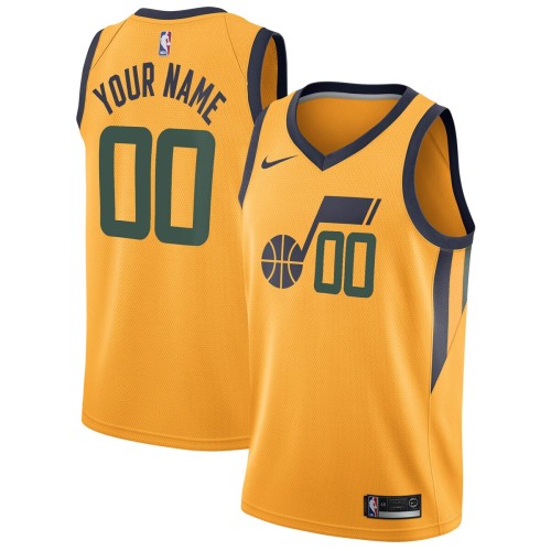 Utah Jazz Nike Swingman Custom Jersey - Statement Edition - Gold Utah Jazz Nike Swingman Custom Jersey - Statement Edition - Gold