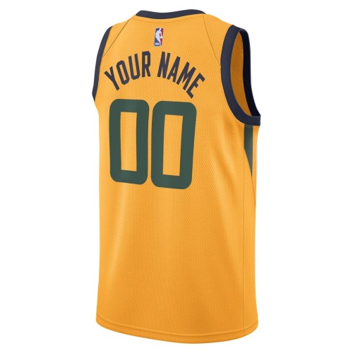 Utah Jazz Nike Swingman Custom Jersey - Statement Edition - Gold Utah Jazz Nike Swingman Custom Jersey - Statement Edition - Gold