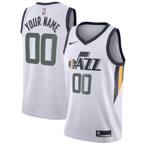 Utah Jazz Nike Swingman Custom Jersey - Association Edition - White Utah Jazz Nike Swingman Custom Jersey - Association Edition - White