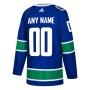 Vancouver Canucks adidas Authentic Custom Jersey - Blue Vancouver Canucks adidas Authentic Custom Jersey - Blue