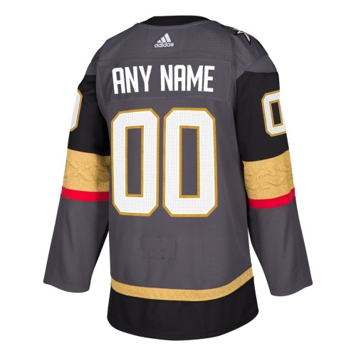 Vegas Golden Knights adidas Authentic Custom Jersey - Gray Vegas Golden Knights adidas Authentic Custom Jersey - Gray