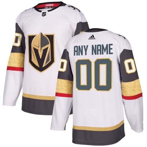 Vegas Golden Knights adidas Away Authentic Custom Jersey - White Vegas Golden Knights adidas Away Authentic Custom Jersey - White