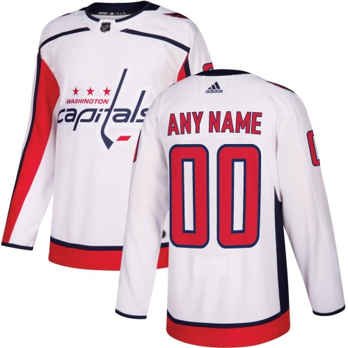 Washington Capitals adidas Away Authentic Custom Jersey - White Washington Capitals adidas Away Authentic Custom Jersey - White