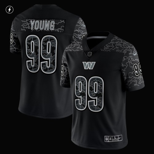 Chase Young Washington Commanders Nike RFLCTV Limited Jersey - Black Chase Young Washington Commanders Nike RFLCTV Limited Jersey - Black