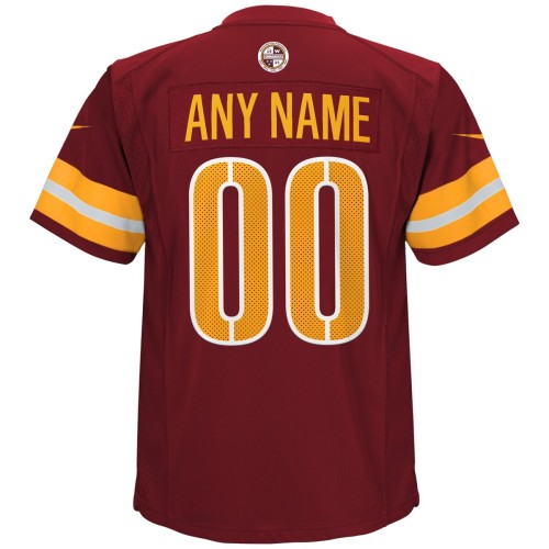 Washington Commanders Nike Youth Game Custom Player Jersey - Burgundy Washington Commanders Nike Youth Game Custom Player Jersey - Burgundy
