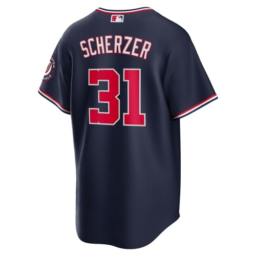 Max Scherzer Washington Nationals Nike Alternate Replica Player Name Jersey - Navy Max Scherzer Washington Nationals Nike Alternate Replica Player Name Jersey - Navy