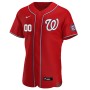 Washington Nationals Nike Alternate Authentic Custom Patch Jersey - Scarlet Washington Nationals Nike Alternate Authentic Custom Patch Jersey - Scarlet