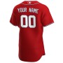 Washington Nationals Nike Alternate Authentic Custom Patch Jersey - Scarlet Washington Nationals Nike Alternate Authentic Custom Patch Jersey - Scarlet
