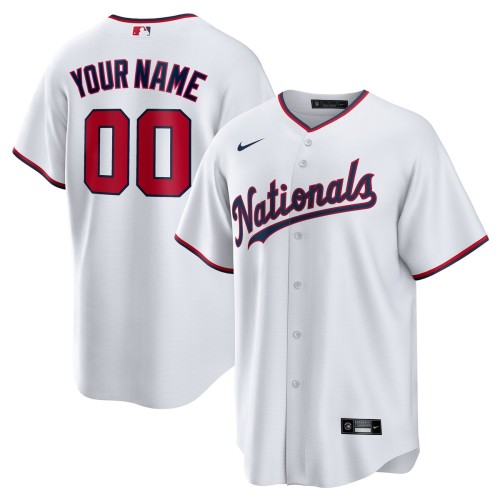 Washington Nationals Nike Youth Replica Custom Jersey - White Washington Nationals Nike Youth Replica Custom Jersey - White