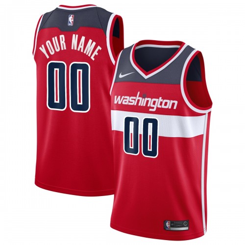 Washington Wizards Nike 2020/21 Swingman Custom Jersey - Icon Edition - Red Washington Wizards Nike 2020/21 Swingman Custom Jersey - Icon Edition - Red