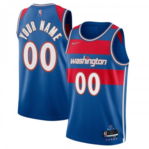 Washington Wizards Nike 2021/22 Swingman Custom Jersey - City Edition - Royal Washington Wizards Nike 2021/22 Swingman Custom Jersey - City Edition - Royal