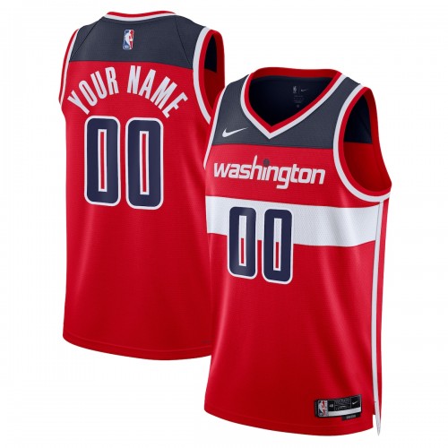 Washington Wizards Nike Unisex 2022/23 Swingman Custom Jersey Red - Icon Edition Washington Wizards Nike Unisex 2022/23 Swingman Custom Jersey Red - Icon Edition