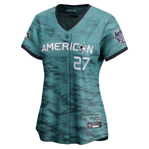 Vladimir Guerrero Jr. American League Nike Women's 2023 MLB All-Star Game Limited Player Jersey - Teal Vladimir Guerrero Jr. American League Nike Women's 2023 MLB All-Star Game Limited Player Jersey - Teal
