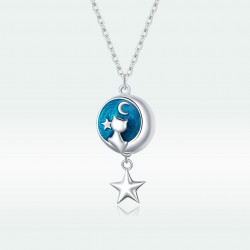 Moon & Cat Necklace