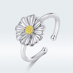 Daisy Flower Statement Open Ring