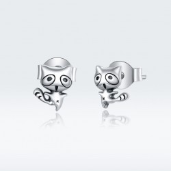 Cute Little Raccoon Stud Earrings