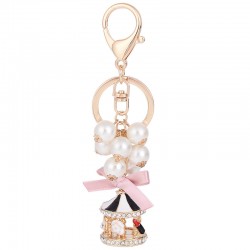 Pearl Carrousel Keychain Bag Charm