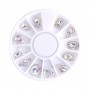 12 Pieces Clear Rhinestone Nail Jewelry Nail Charms