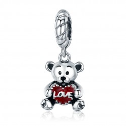 Teddy Bear Love Hug Dangle Charm