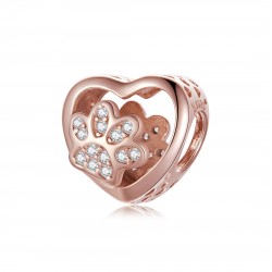 Rose Gold Plated Footprint Charm