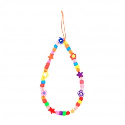 Beaded Phone Charm Flower Celestial Star Beads